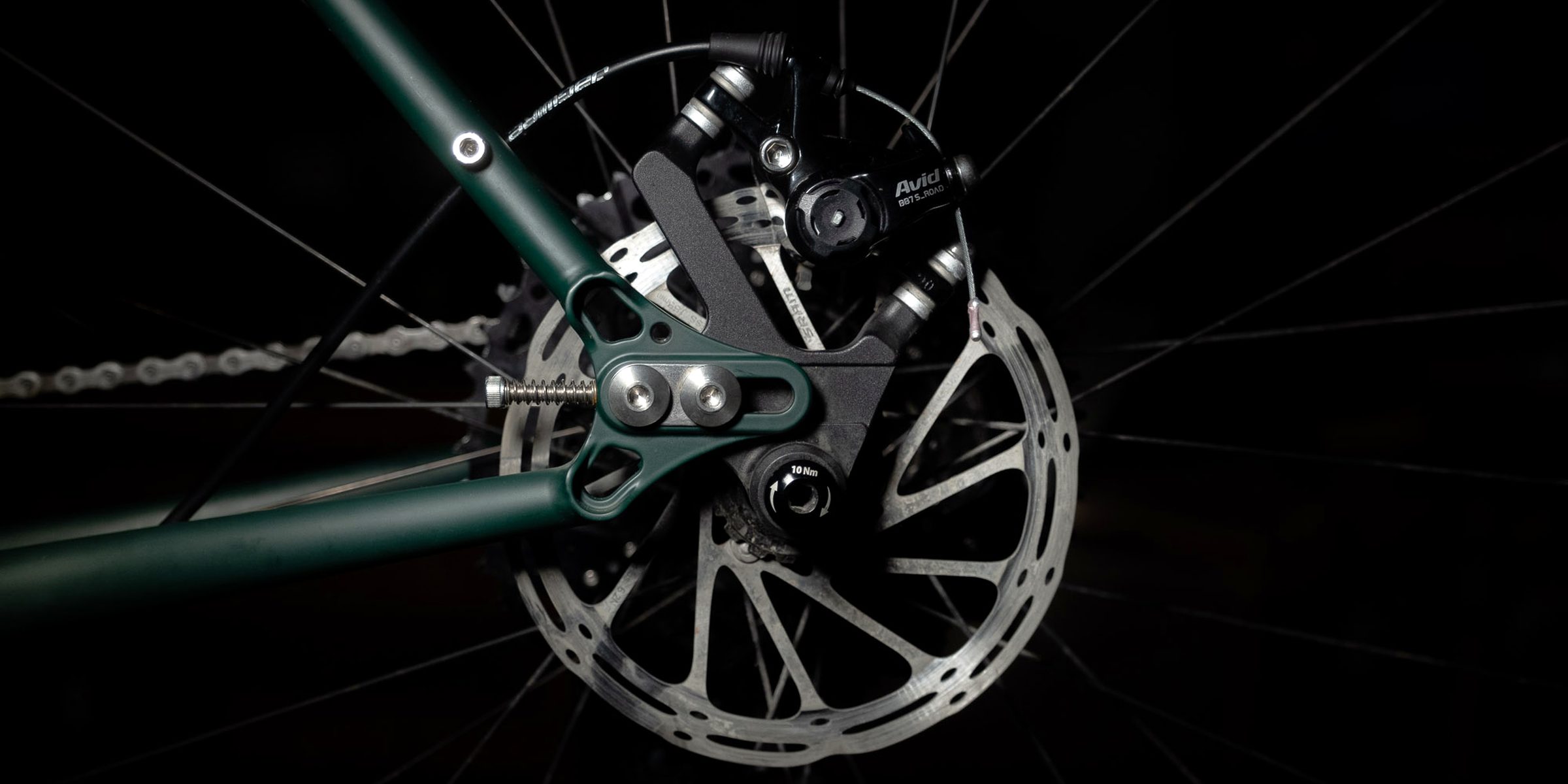 Bike maintenance in the Single Track Racing workshop